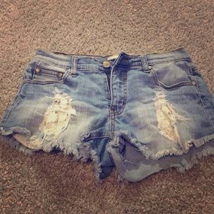 Denim jean shorts